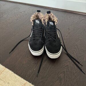 Vans Sk8 Hi Platform MTE All Weather Suede Black Sneakers Shoes Cheetah